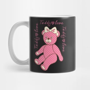 Vintage pink pattern with polka dots Mug